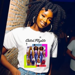 Elevate your style and embrace empowerment with our exclusive Catch Flights T-Shirt