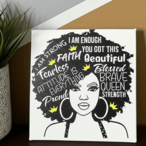 ✨ Look in the Mirror – 8.8" Inspiring Canvas Art